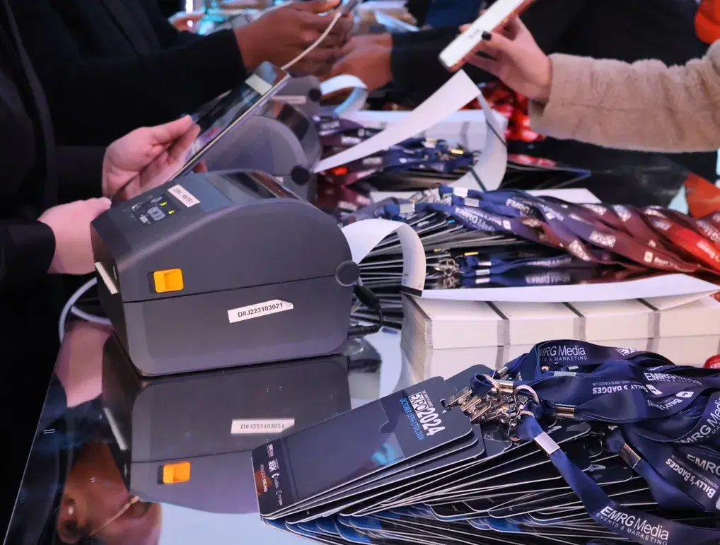 CrowdPass smart badge with NFC chip and QR code