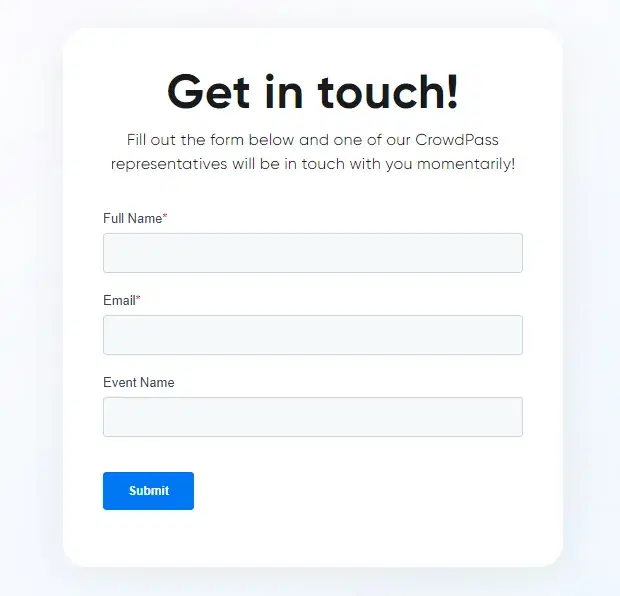 Event Ticketing — CrowdPass product