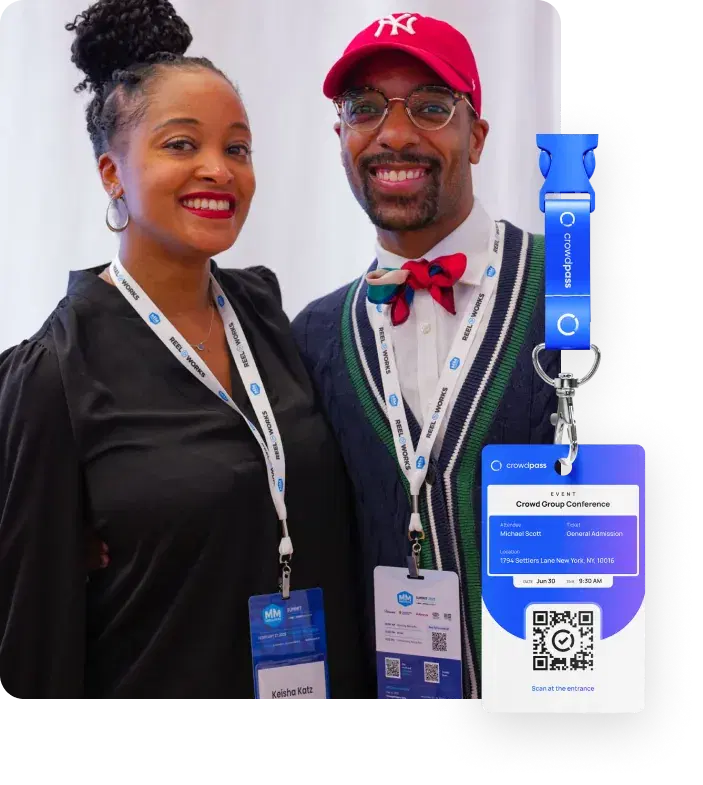 Corporate event badge printing with custom branding