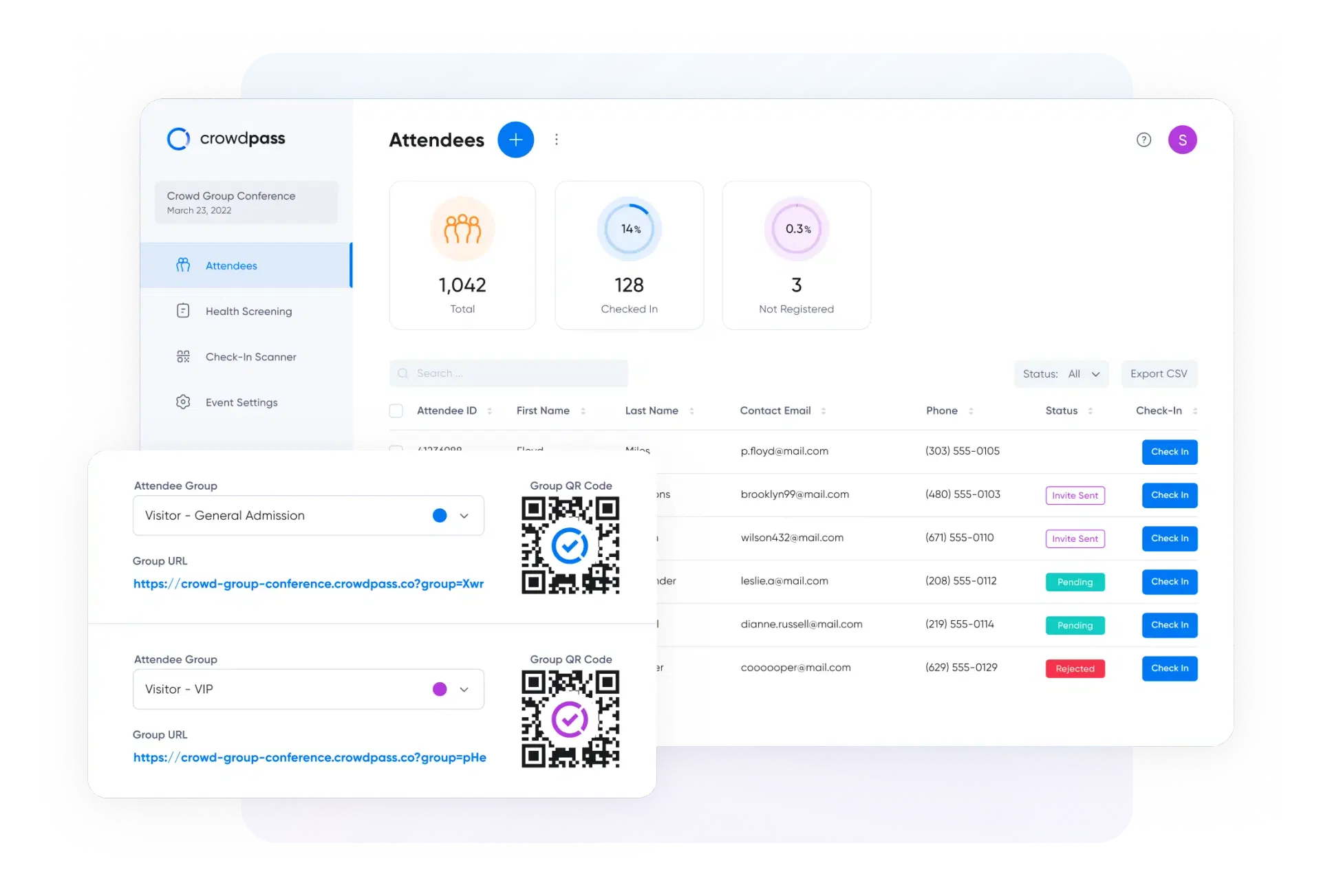 Real-time event analytics dashboard for corporate events