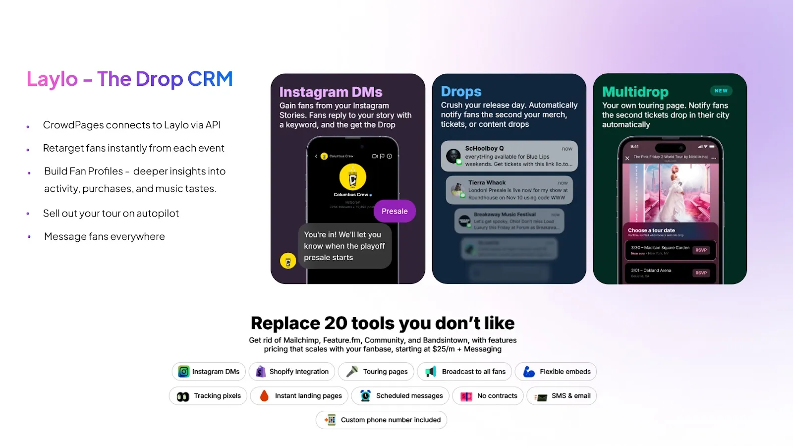 Laylo integration with CrowdPages